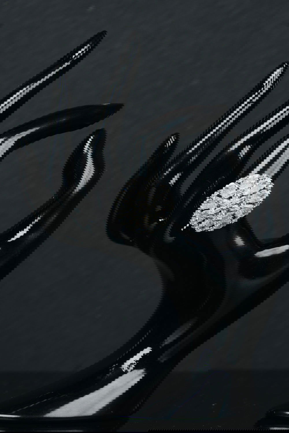 American Diamond Round Shaped Golden-Colored Multiple Stone Ring Jewellery - Mayrake.in