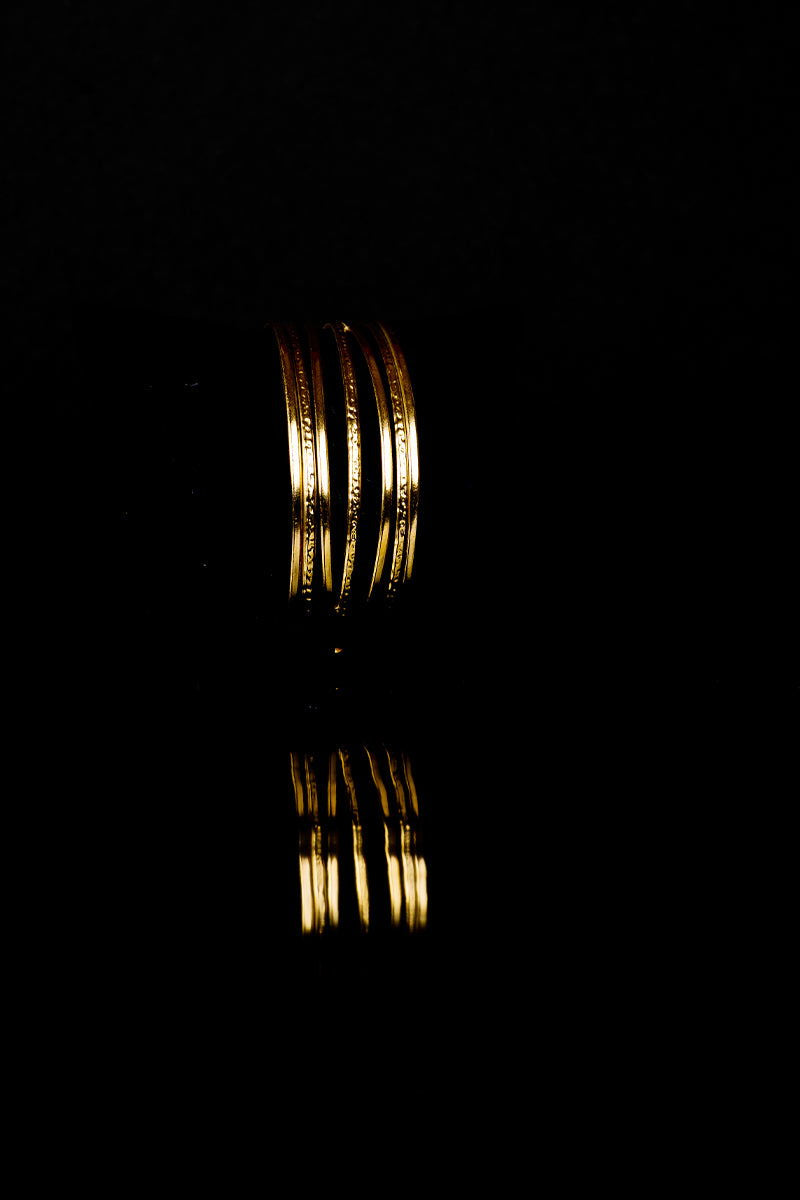 Golden Layered Cuff Metal Bracelets - Mayrake