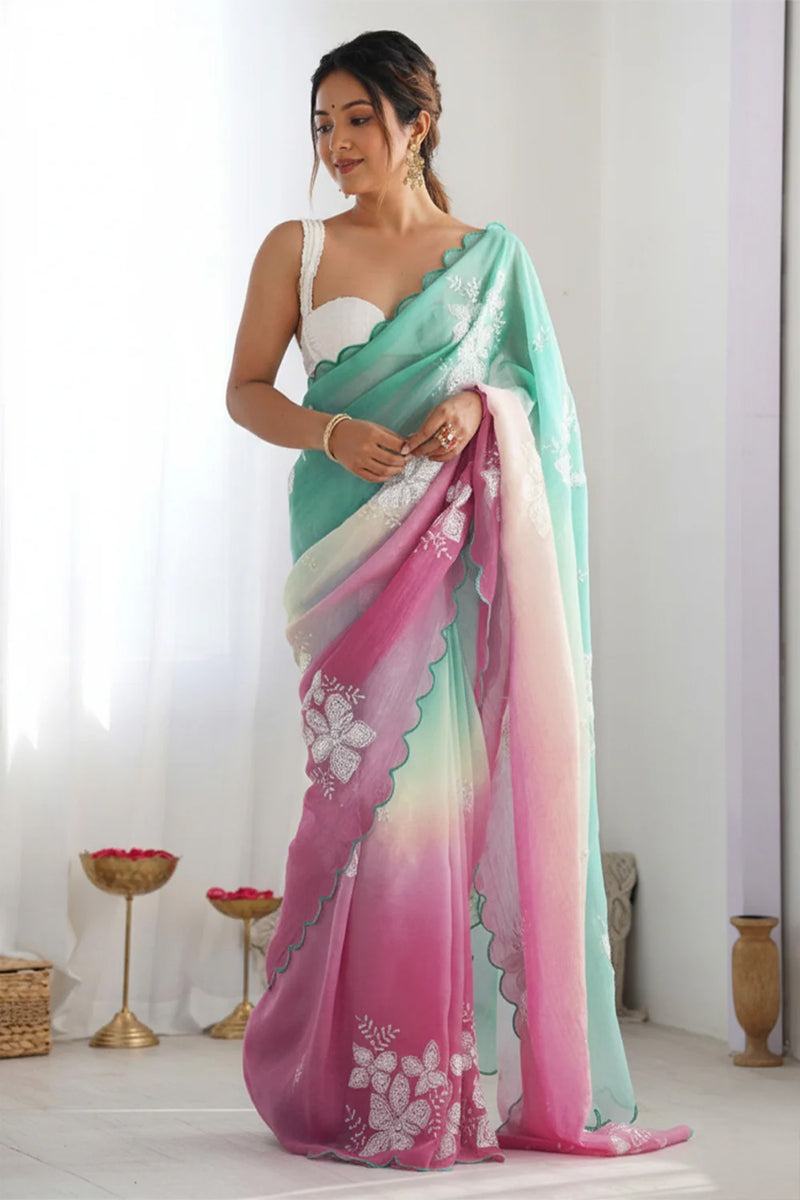 GreenMagentaSilkSaree_3