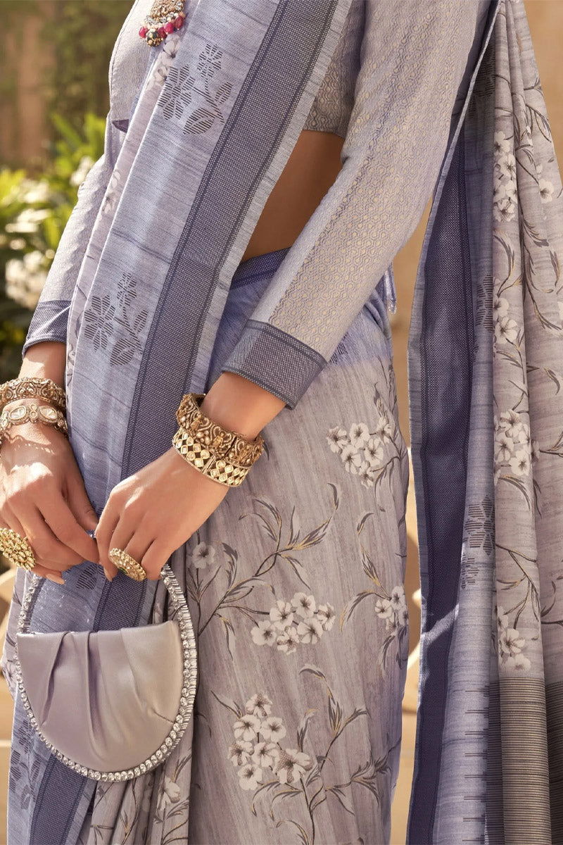 Indigo Viscose Raw Silk with Smart Bengal Design and Aqua Finish - Mayrake