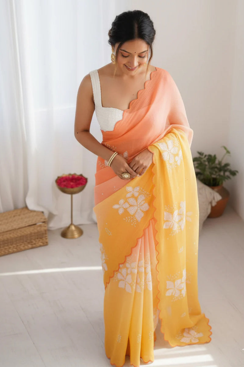 LightOrangeSilkSaree_0