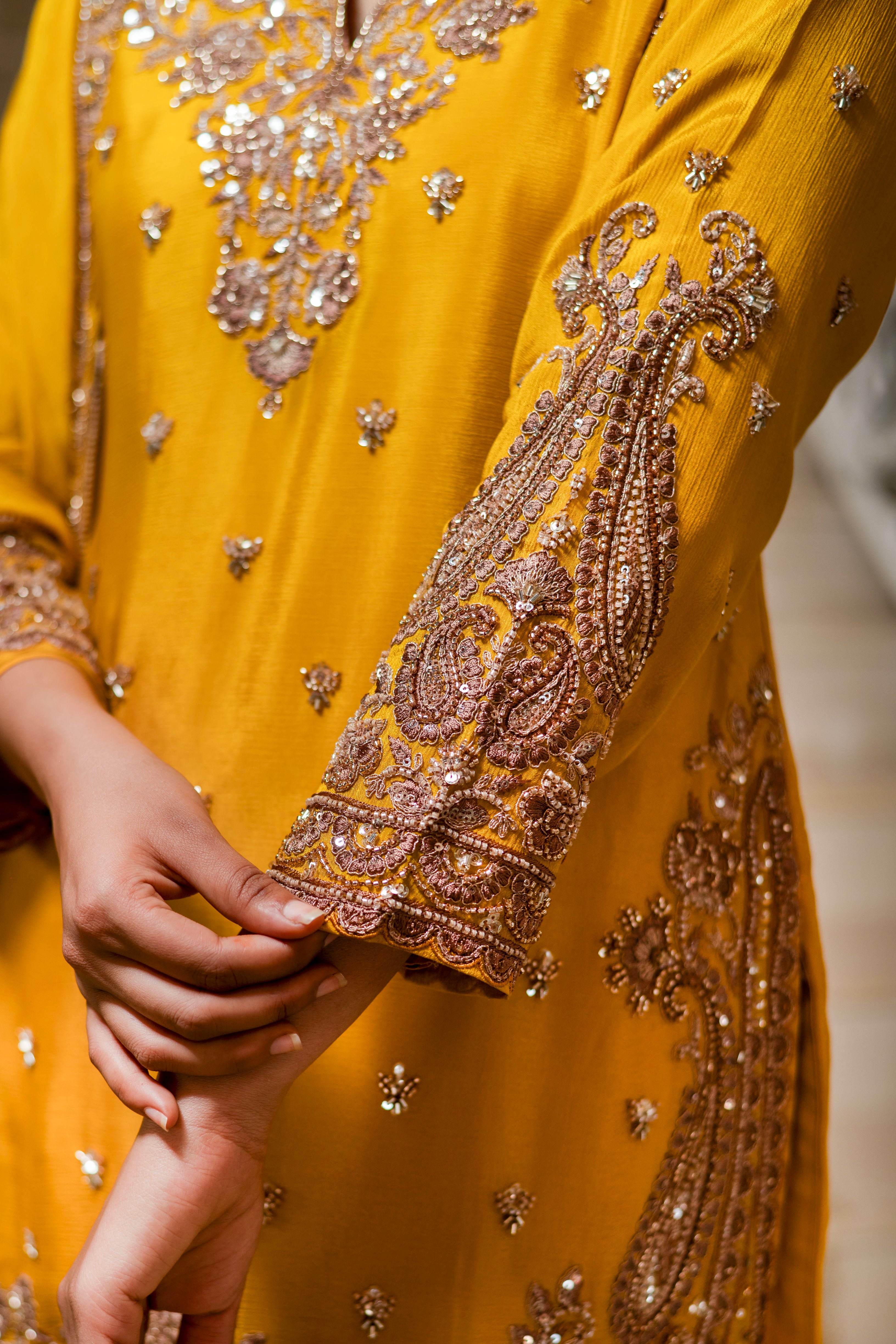 Teal Green Viscose Silk Embroidered Kurta with Flared Palazzo Set
