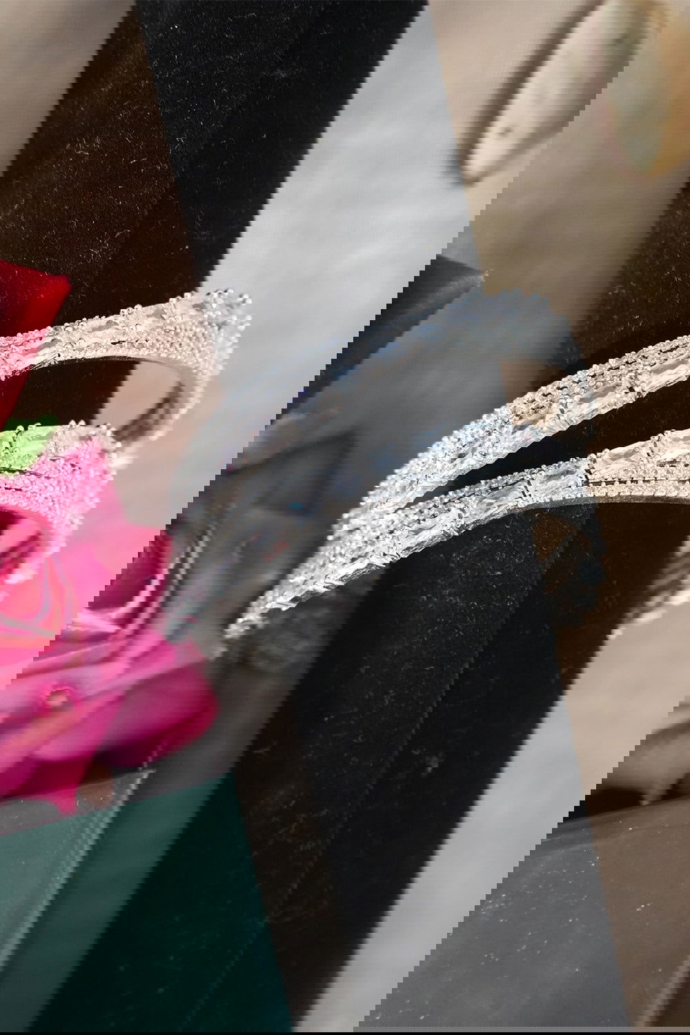 Sparkling Designer Antique-Shape American Diamond Bangles Jewellery Set - Mayrake.in