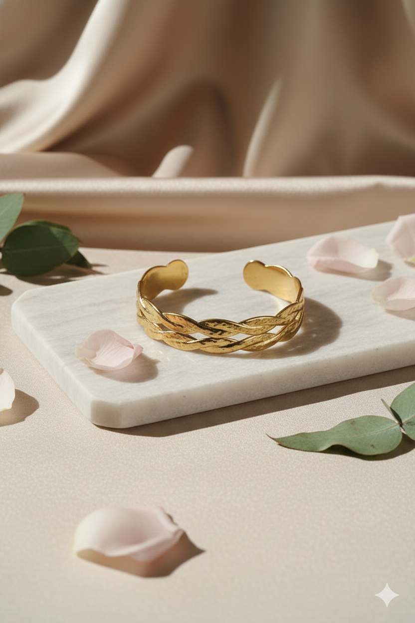 Premium Golden Cross-Layered Cuff Jewellery Bracelets