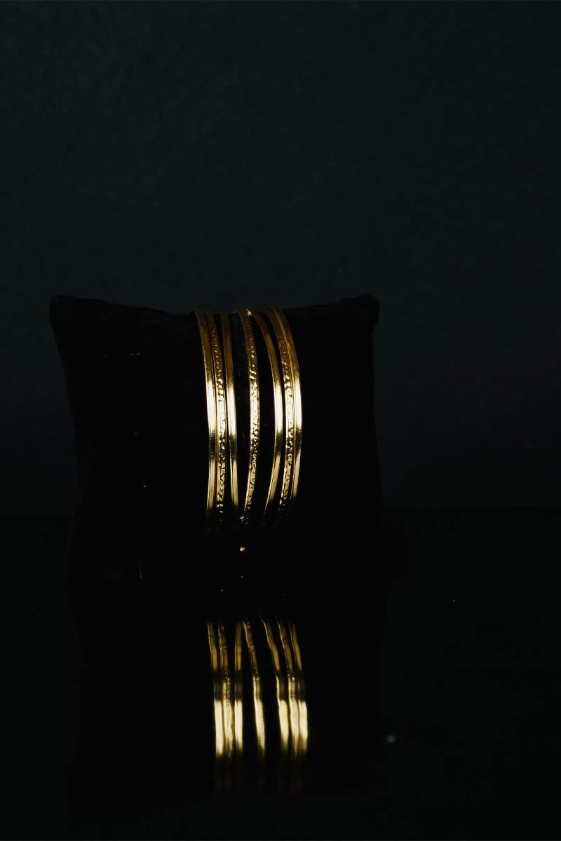 Golden Layered Cuff Metal Bracelets - Mayrake