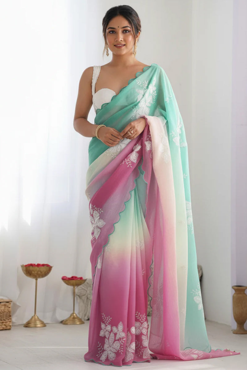 GreenMagentaSilkSaree_0