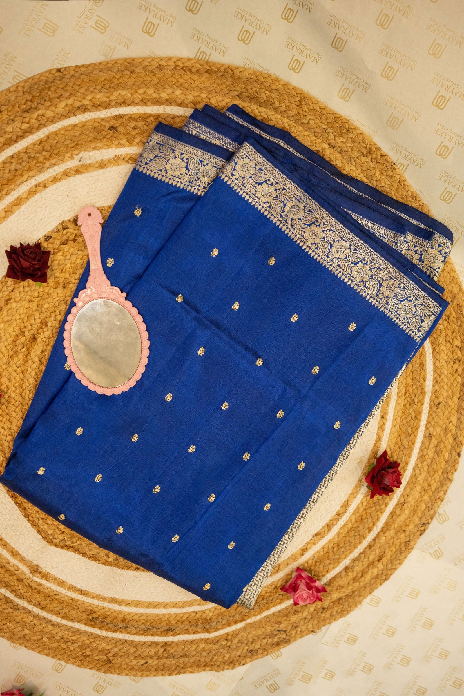 Handloom Wine Red Pure Katan Silk Banarasi Saree