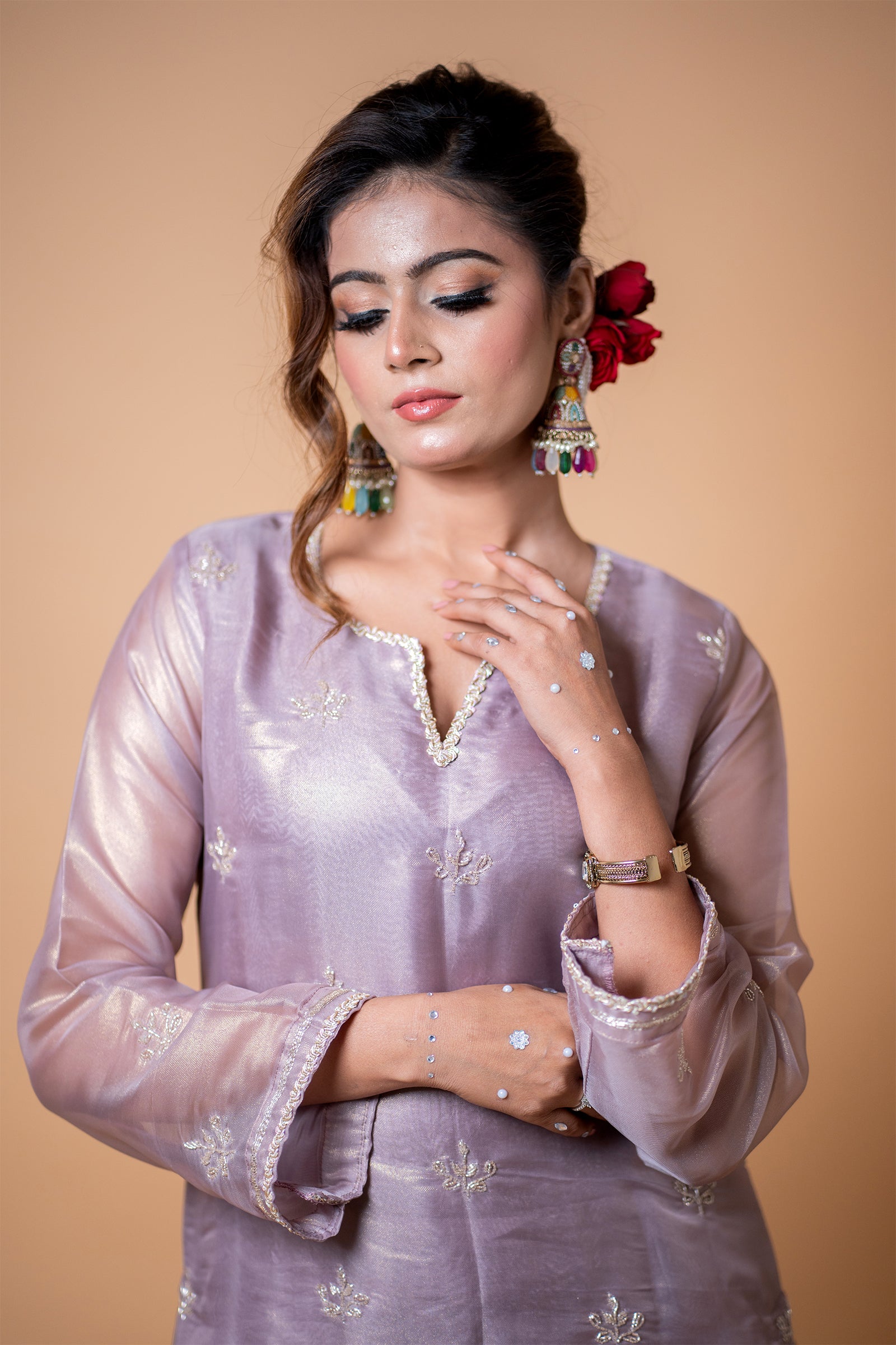 LavenderOrganzaKurtaShararaSet_0001