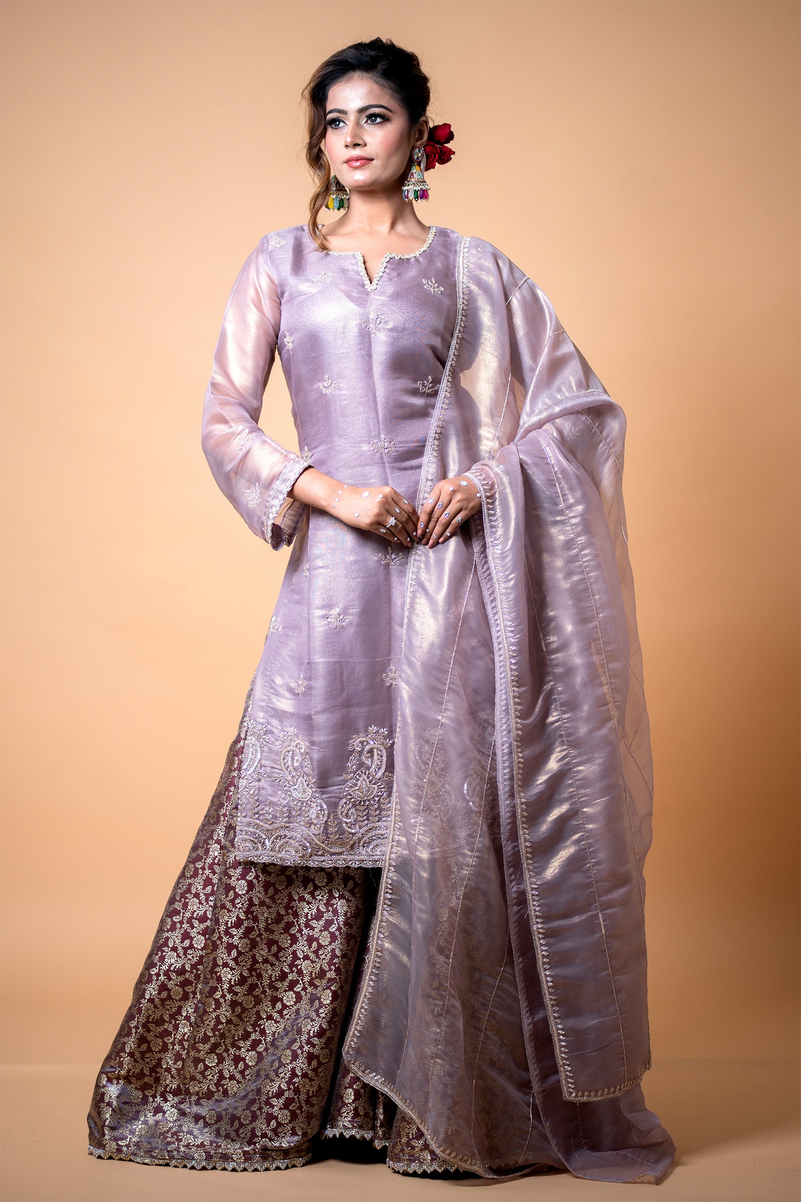 LavenderOrganzaKurtaShararaSet_0005