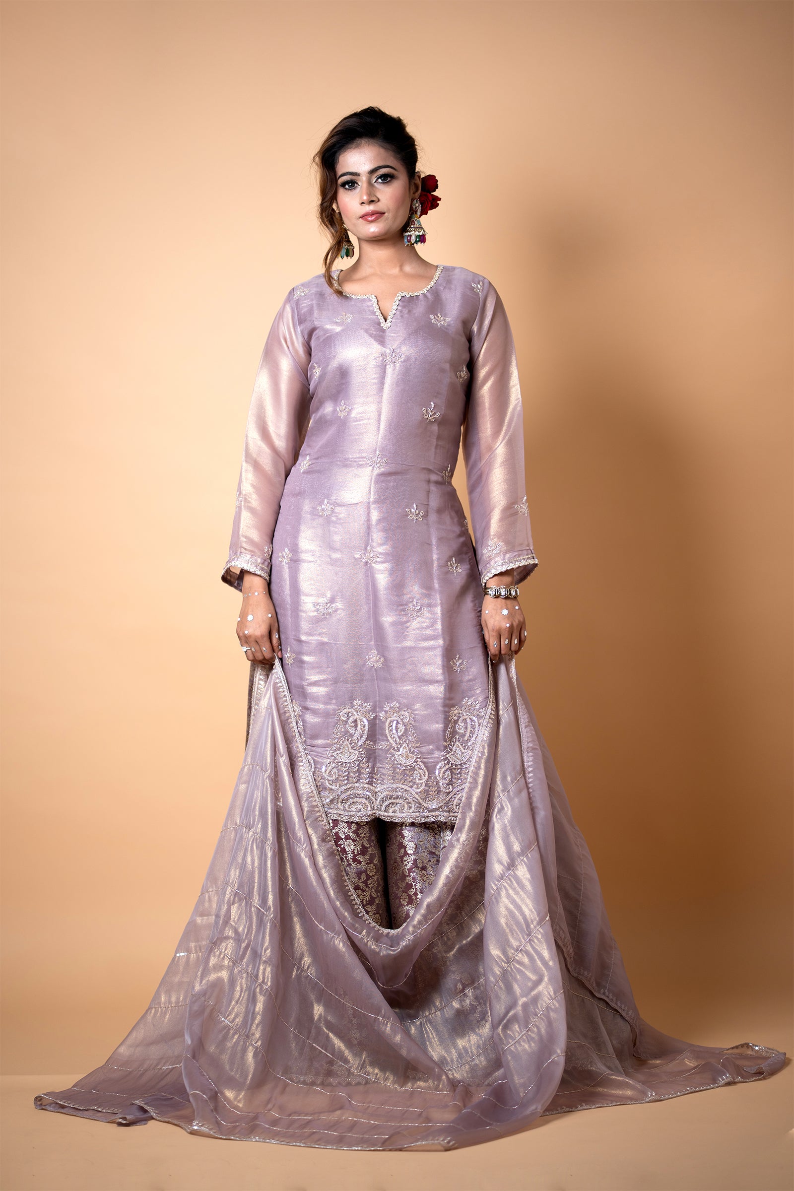 LavenderOrganzaKurtaShararaSet_0007