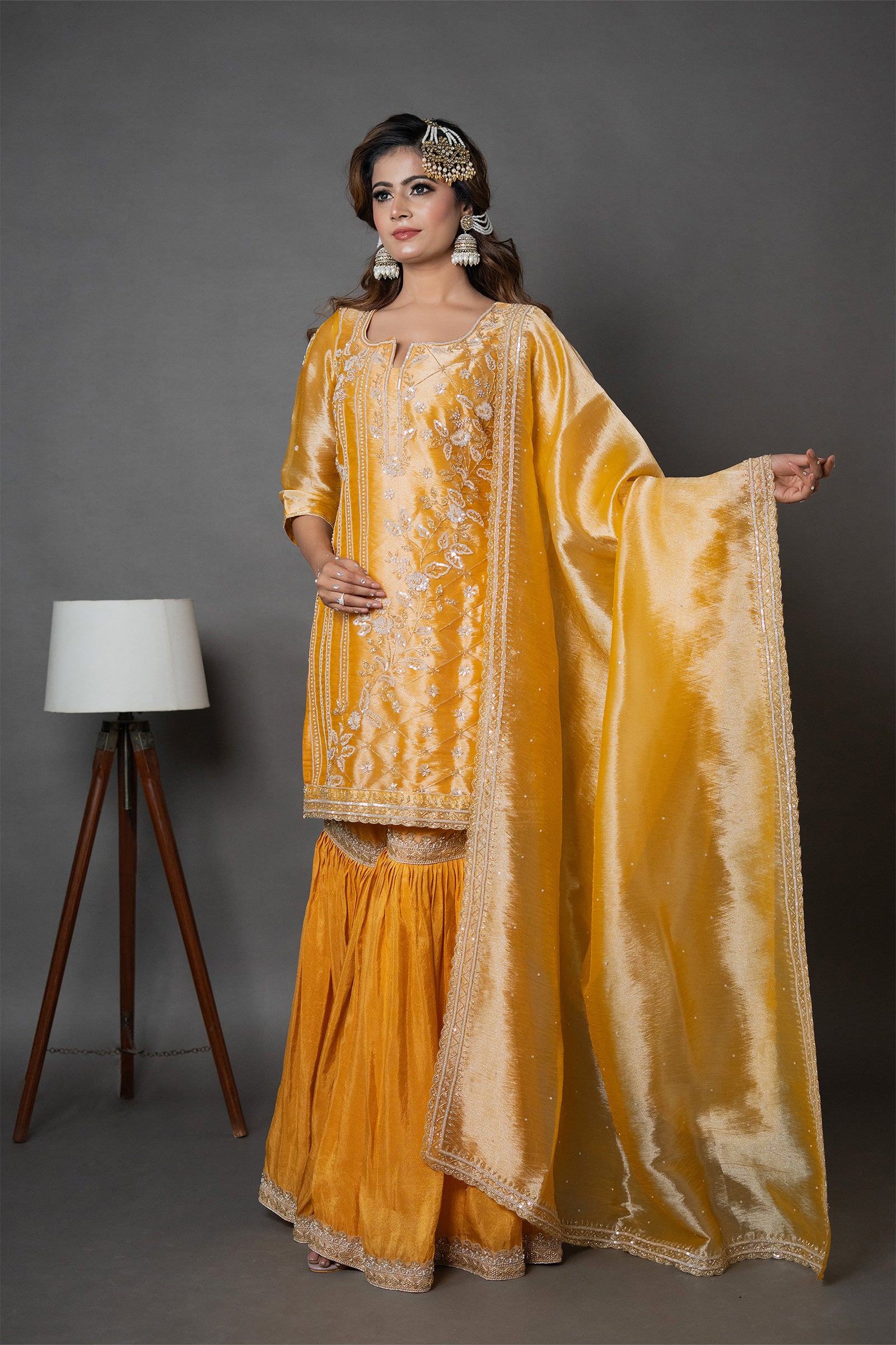 MustardYellowOrganzaKurtaGhararaSet_0006