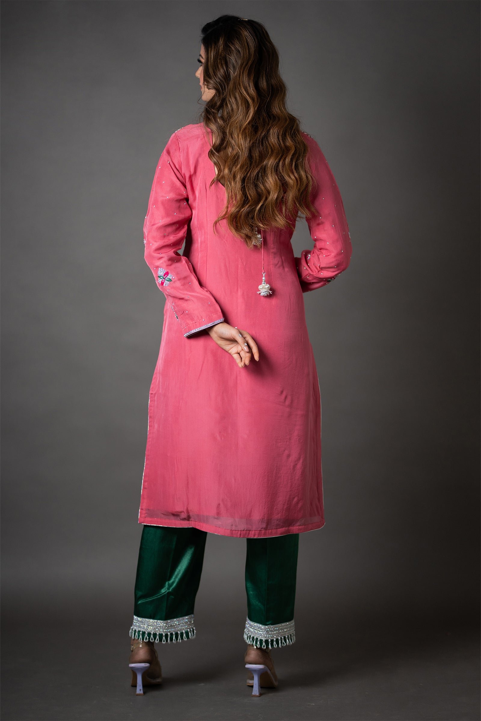 PinkGeorgetteKurtaSet_0001