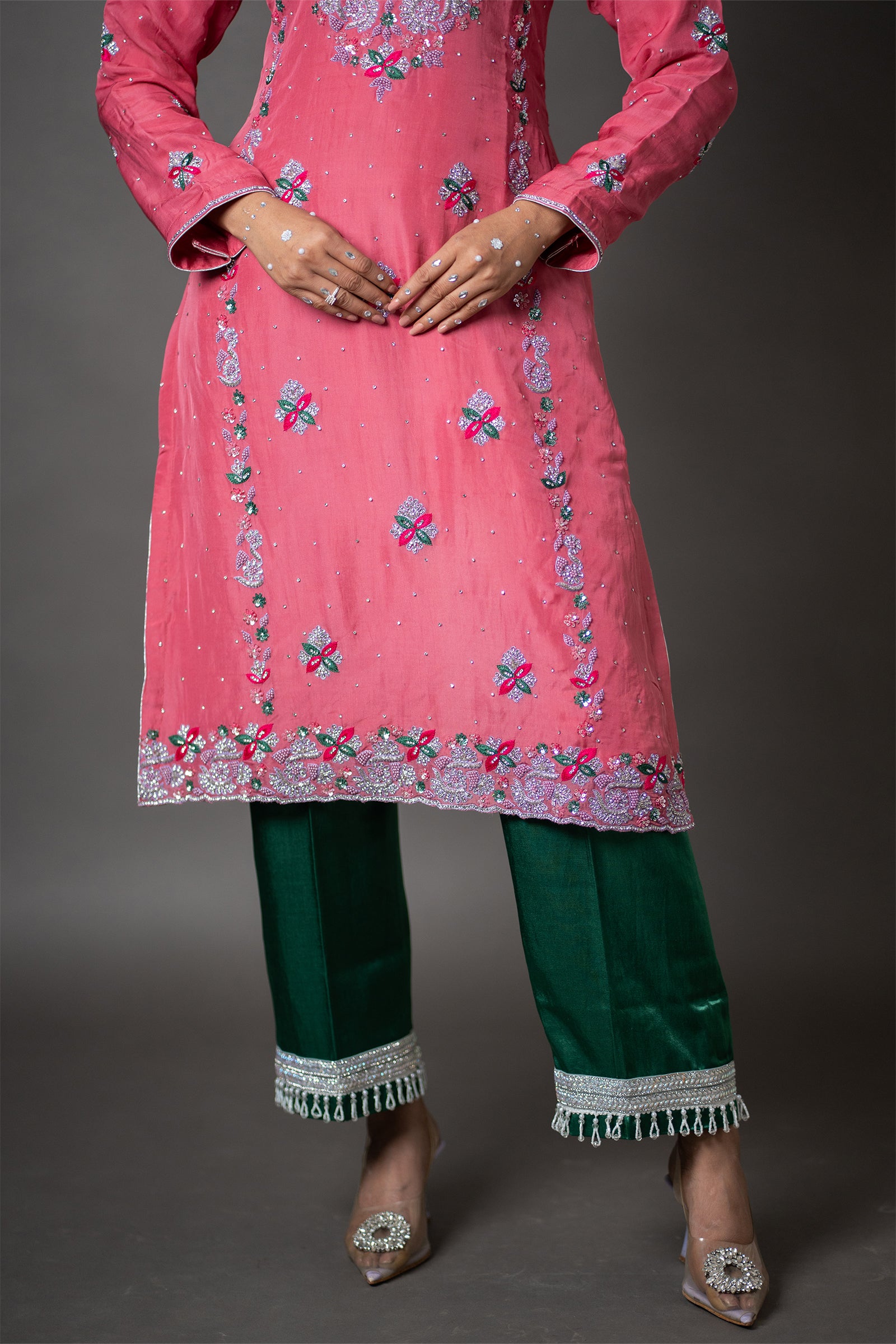 PinkGeorgetteKurtaSet_0002