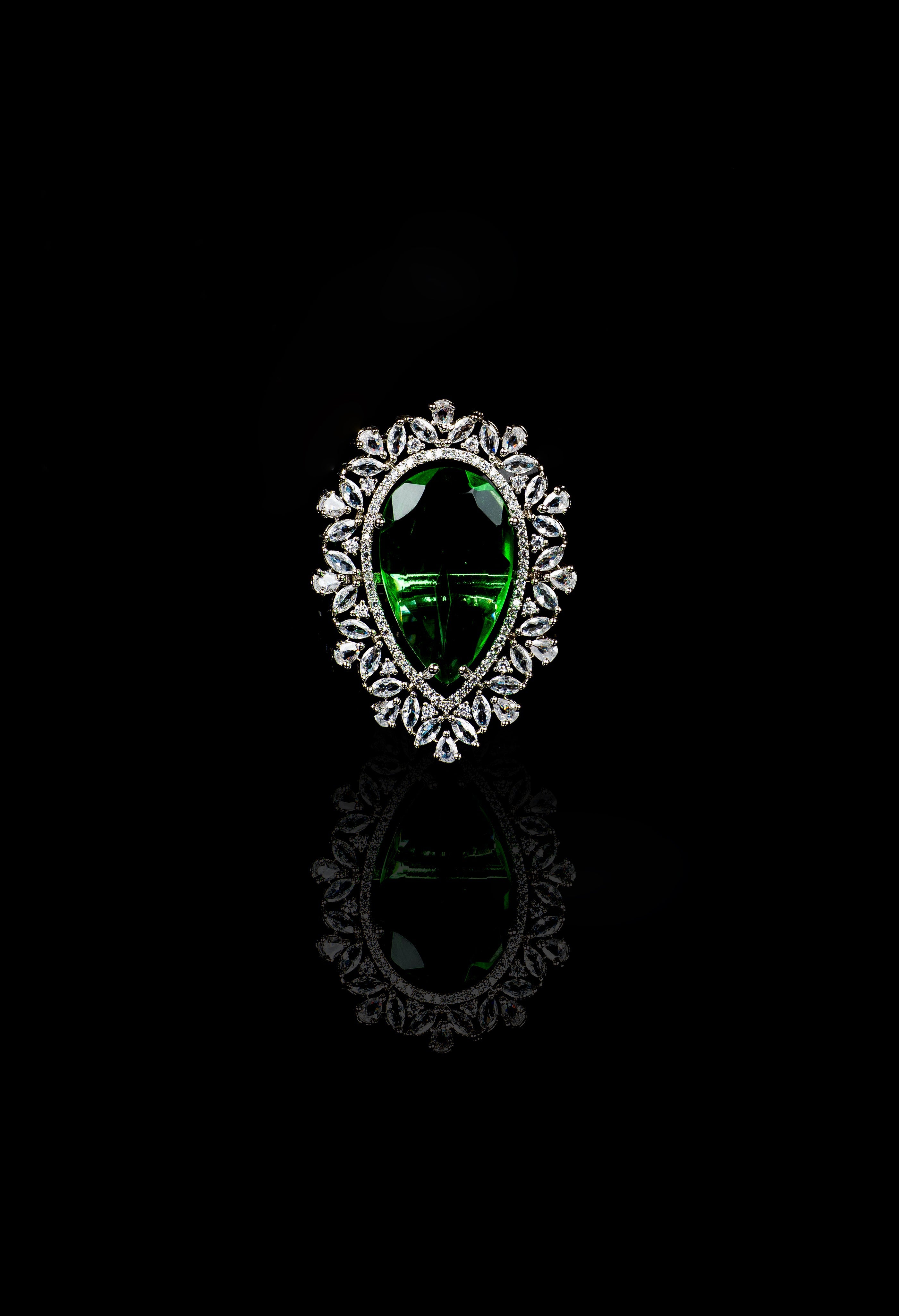 Stunning Star Cut American Diamond Ring – Elegant Jewellery Piece