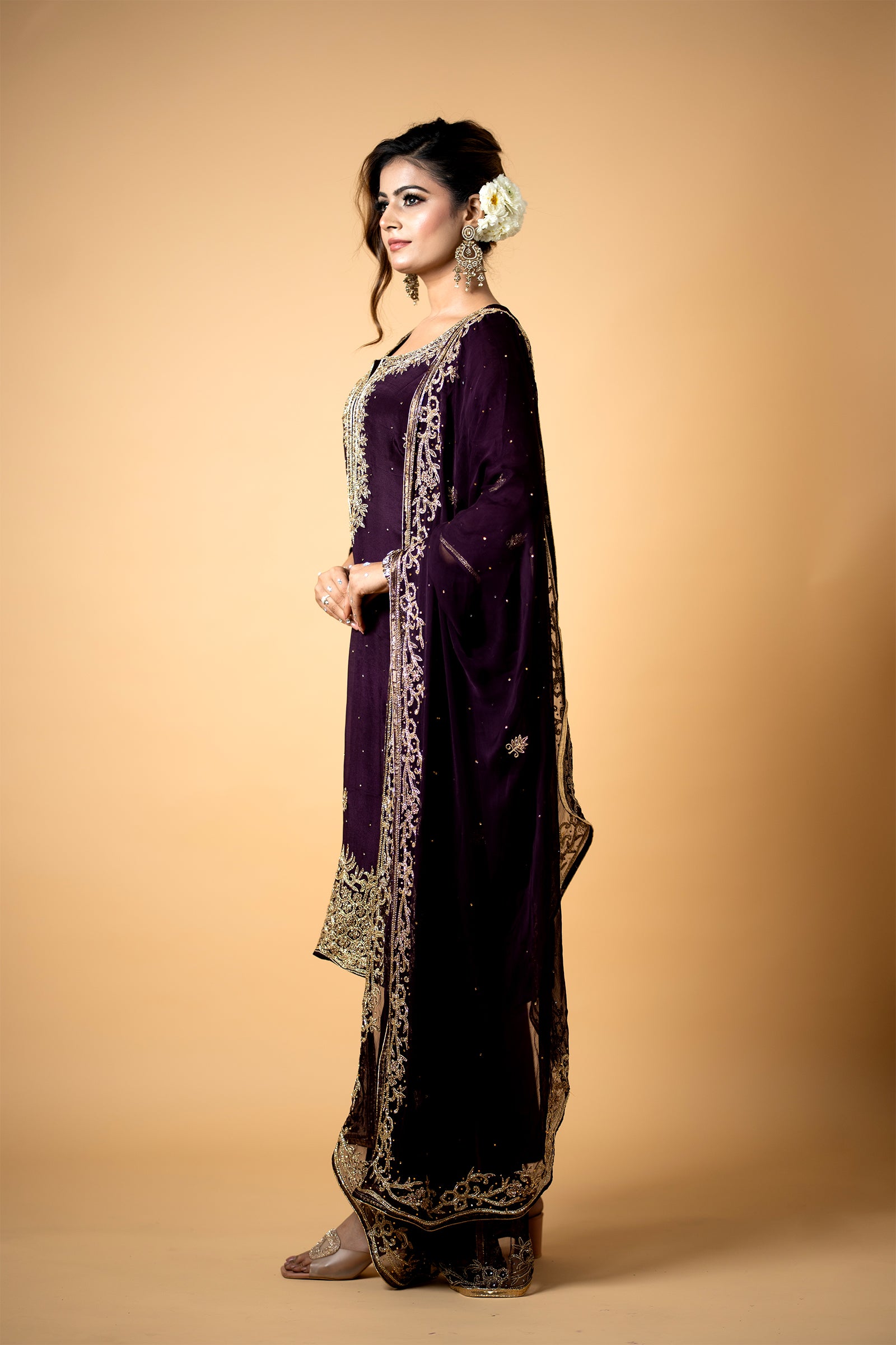 WineGeorgetteKurtaSetwithPant_0003