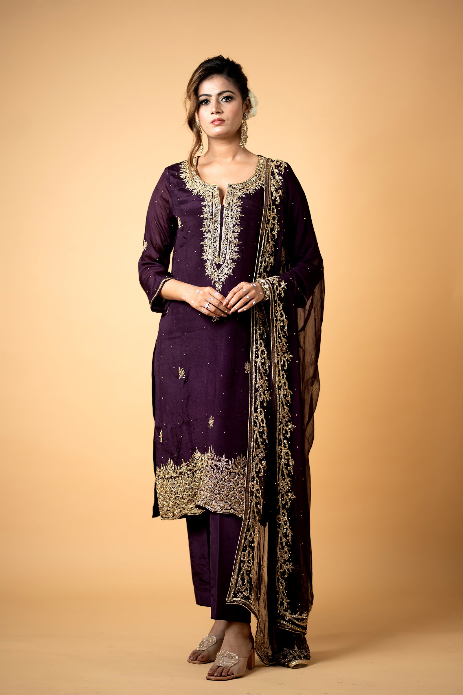 WineGeorgetteKurtaSetwithPant_0005